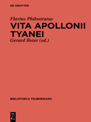 cover image of Vita Apollonii Tyanei